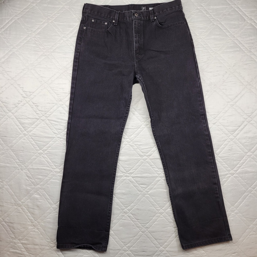 George Regular 100% cotton black jeans size‎ 36X32